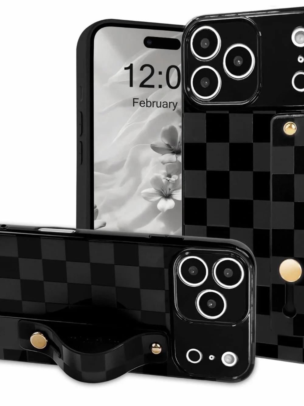 NITITOP Plaid Case for iPhone 17 Pro Max - Black